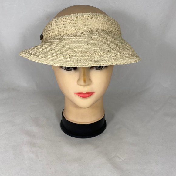 Cappelli Wide-Brim Visor Cream - Picture 1 of 8